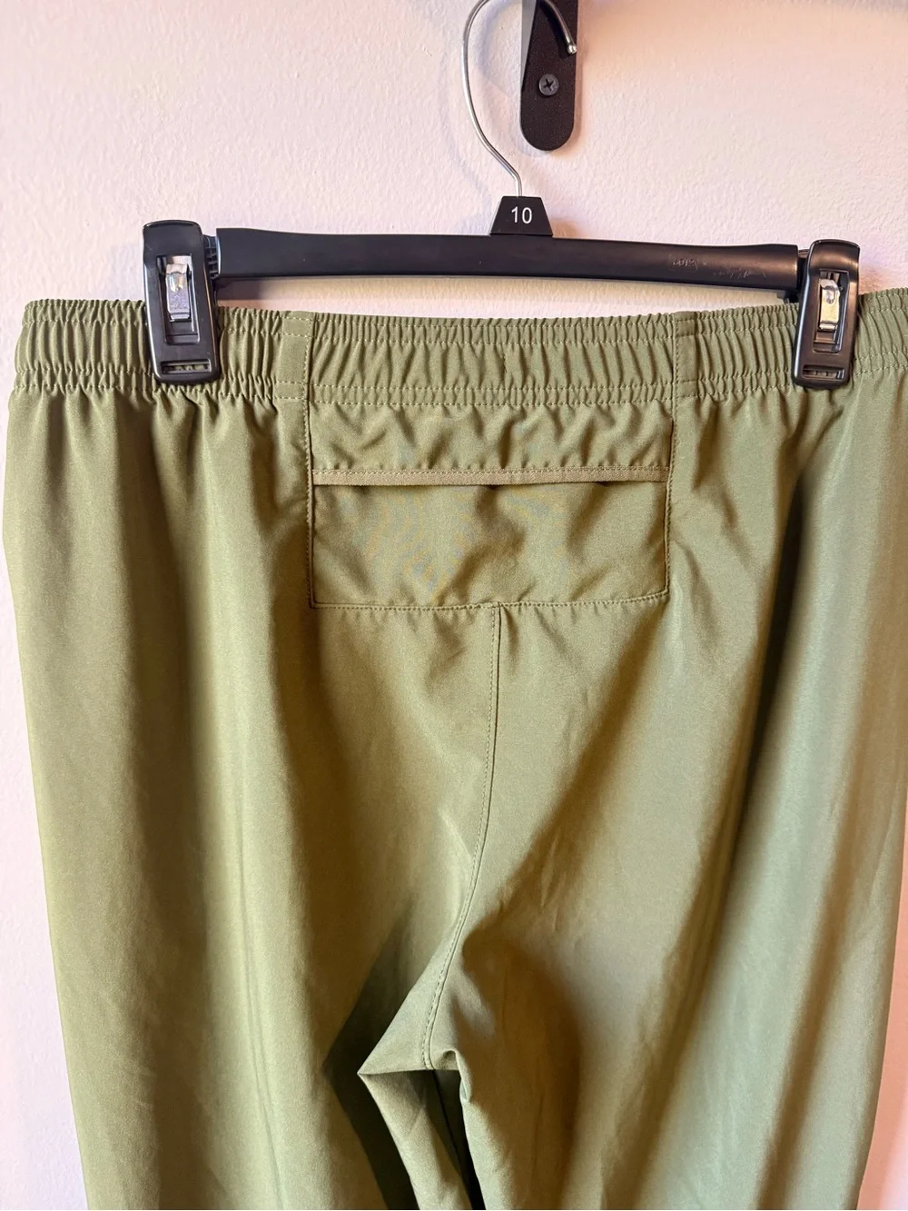 Nike Olive Green Track Pants with White Swoosh - Picture 4 of 6